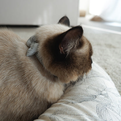 고양이 친화적인 코튼 목걸이/리본【도트미니언/마카롱】 