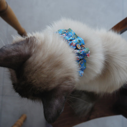 Cat-friendly cotton collar/frill [Liberty/Floral Impression]
