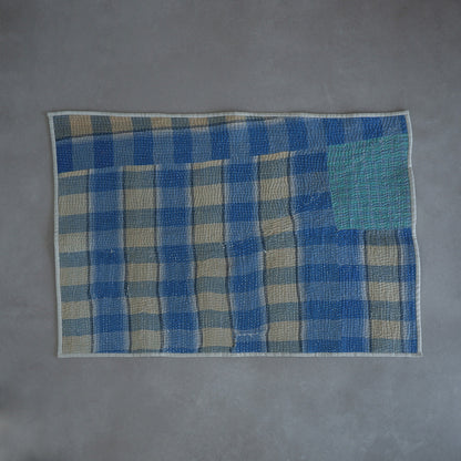Vintage kantha kilt 멀티 매트[Blue-B]