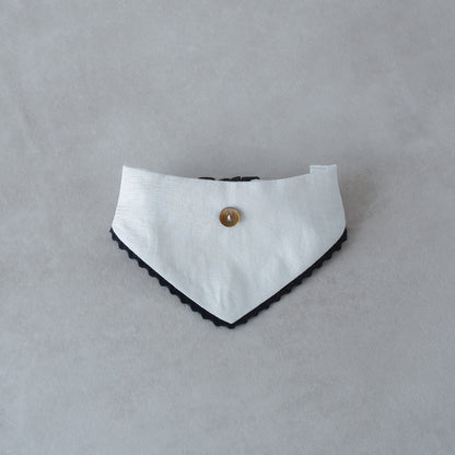 猫にやさしいスタイカラー【Trim Lace/マッシュルーム】