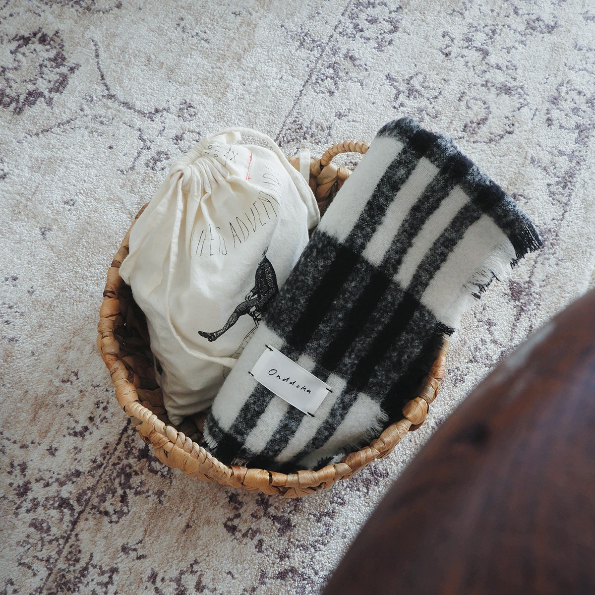 Wool Cat Blanket (ウールキャットブランケット)【チェックループツイード】