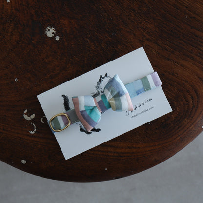 猫にやさしいコットン首輪/リボン【Liberty/Maksimus BU】