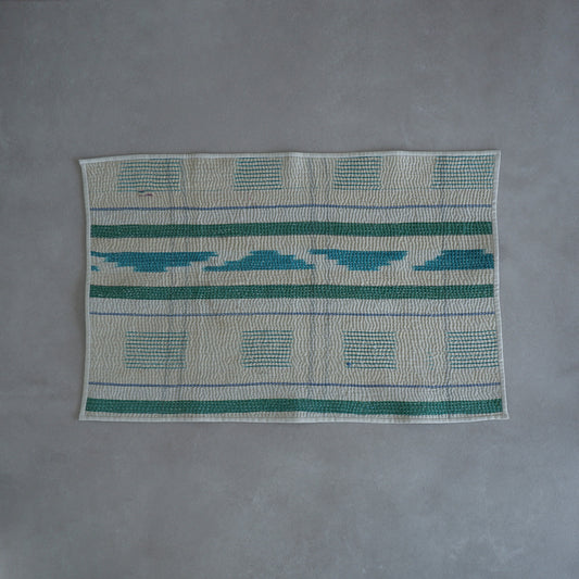 Vintage kantha kilt 멀티 매트【Green-B】