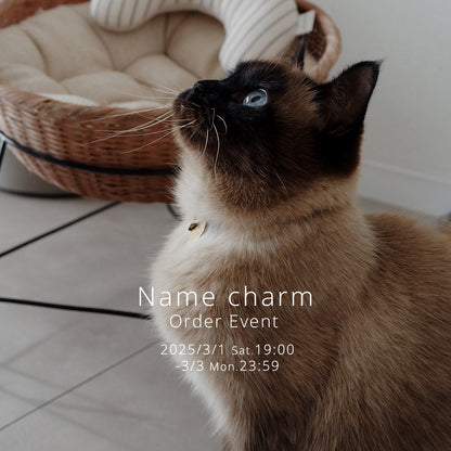 【限定数量｜オーダー会3/1-3/3】Order Name Charm（首輪用）