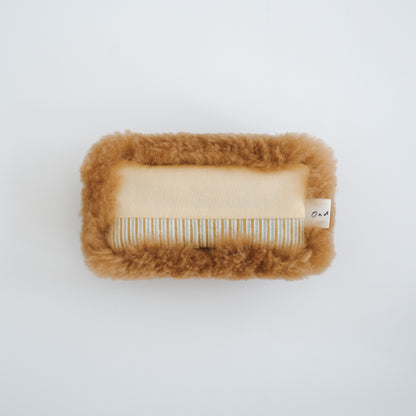 고양이를 위한 작은 무톤 마쿠라〈보온＆보냉〉【브라운/Stripe】