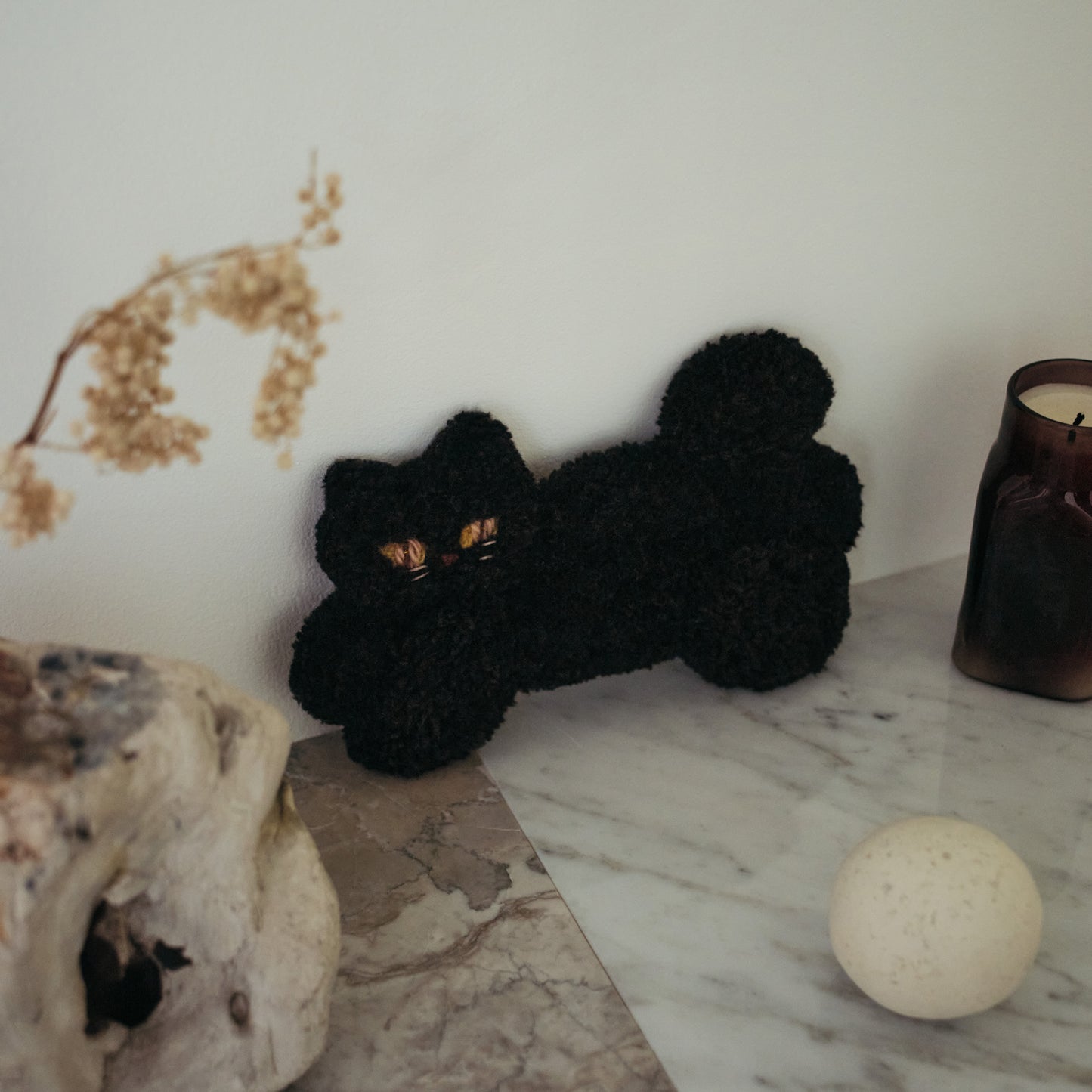 〈Atelier Somi〉Animal Mini Rug【くろねこ】