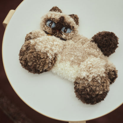 〈Atelier Somi×Onddoka〉Animal Mini Rug【Siam Cat】
