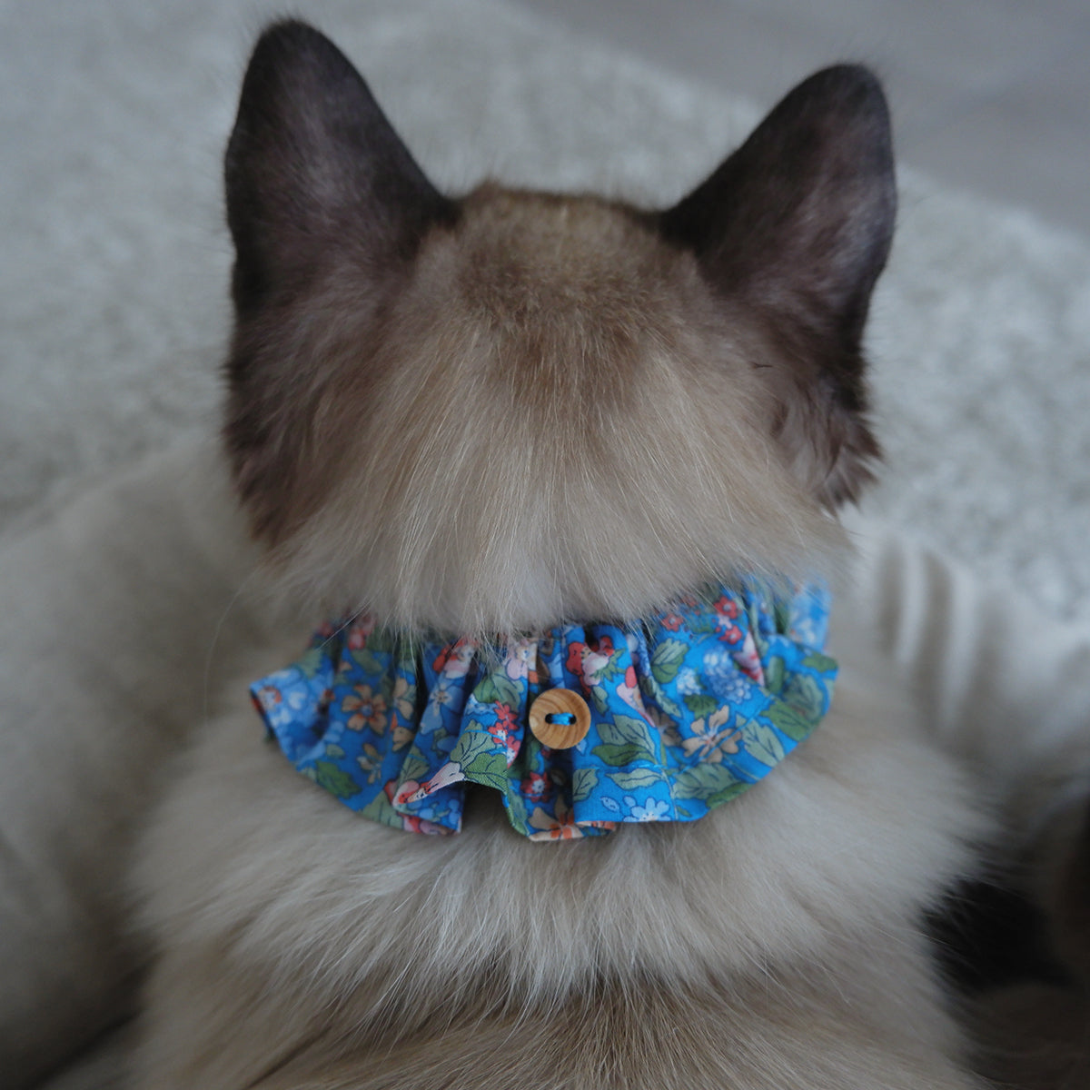 Cat-friendly cotton collar/frill [Liberty/Floral Impression]
