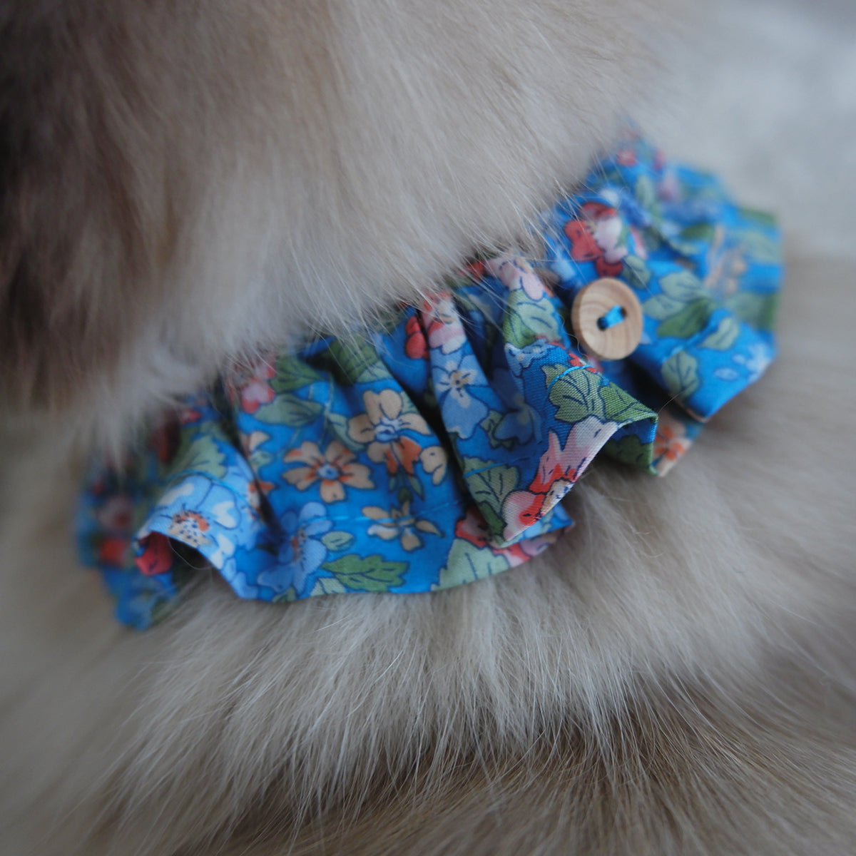 Cat-friendly cotton collar/frill [Liberty/Floral Impression]
