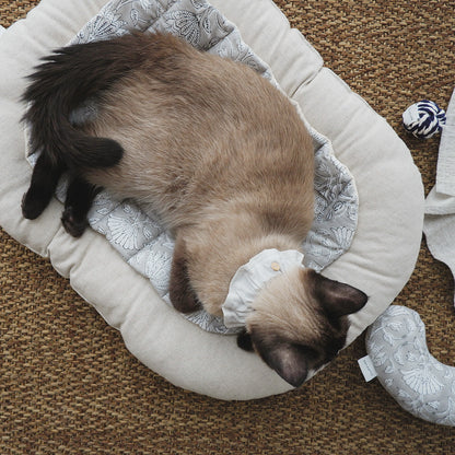 猫のための除湿マット【ハンドブロックプリント/ Gray】