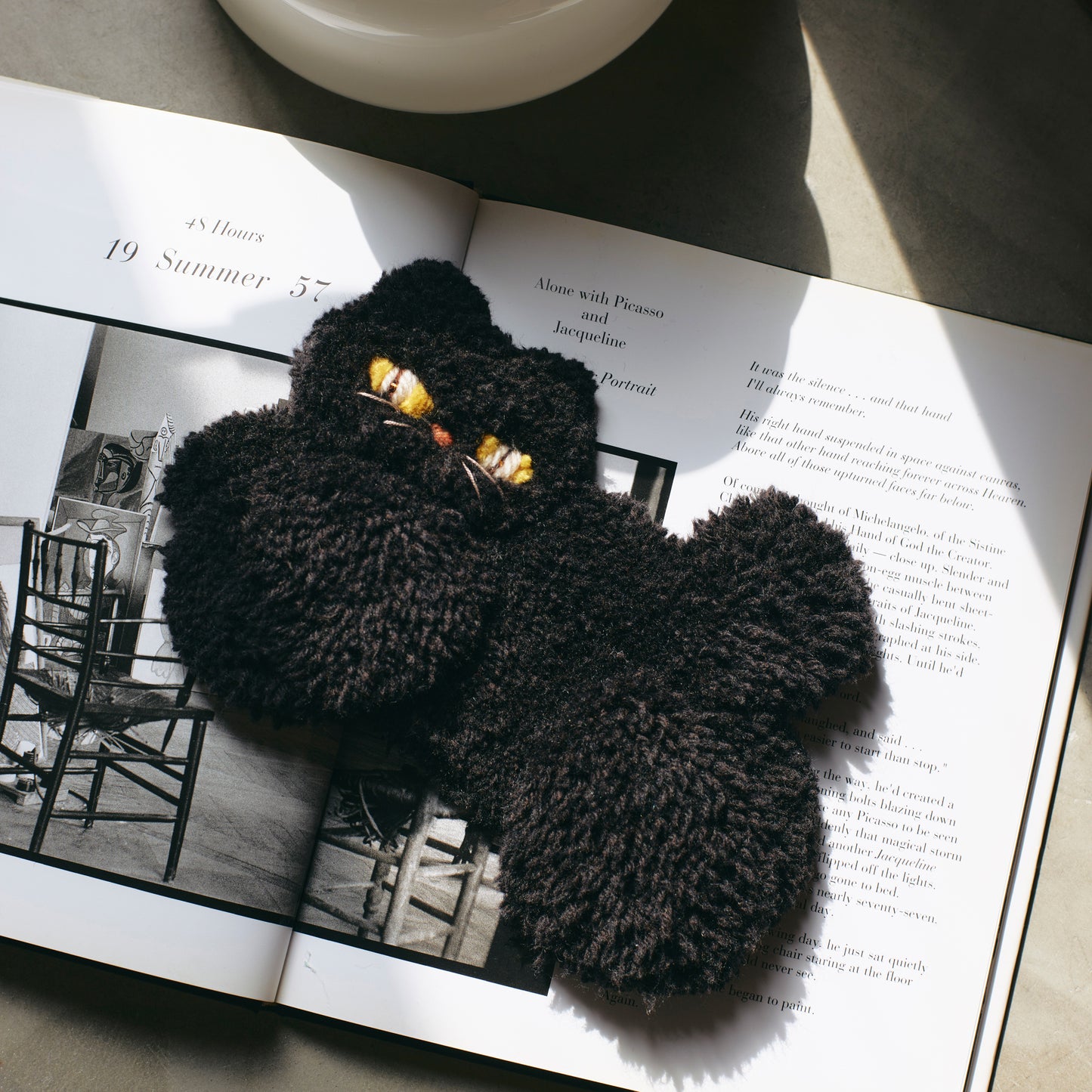 〈Atelier Somi〉Animal Mini Rug【くろねこ】