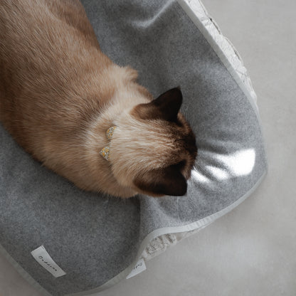 Wool Cat Blanket (ウールキャットブランケット)【Melange Light Gray】