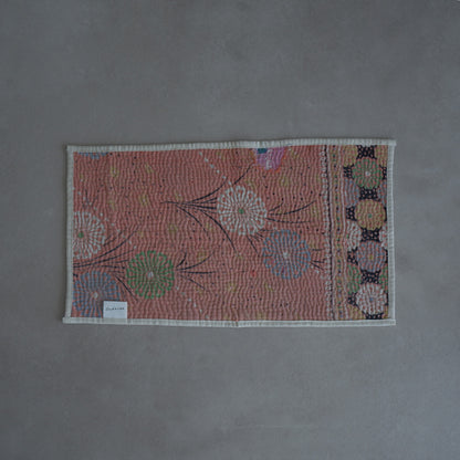 Vintage kantha kilt 멀티 매트[Blue×Green-B]