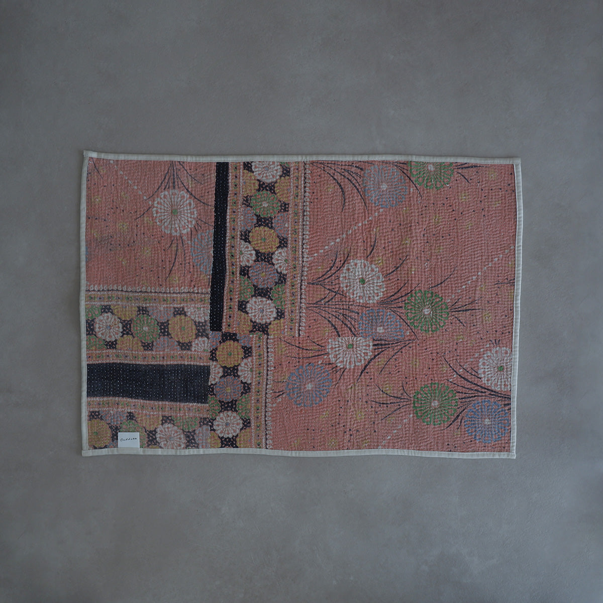 Vintage kantha kilt 멀티 매트【Blue-A】