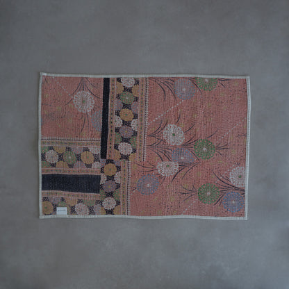 Vintage kantha kilt 멀티 매트【Blue-A】