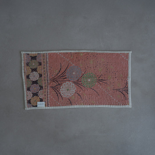 Vintage kantha kilt 멀티 매트[Blue×Green-A]
