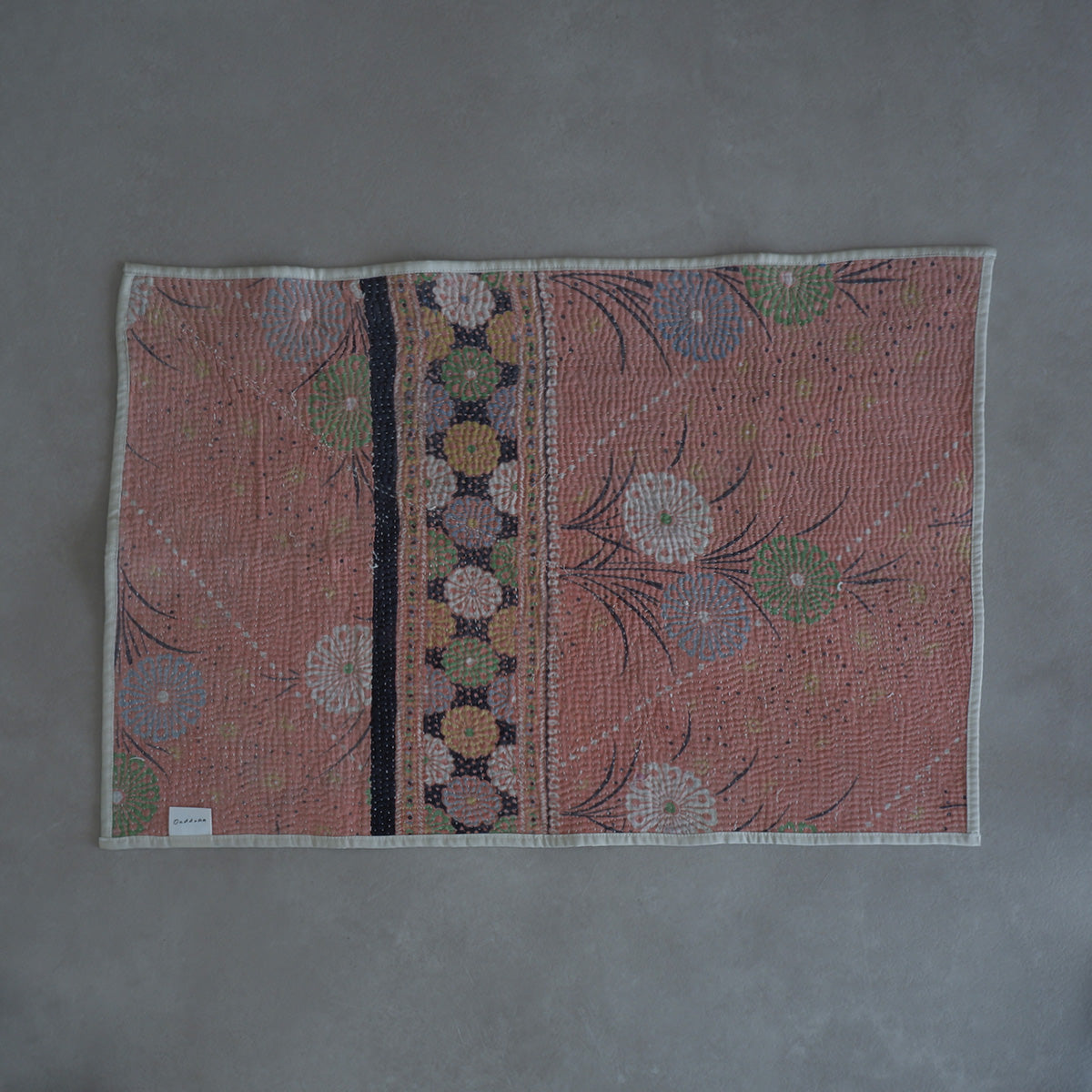 Vintage kantha kilt 멀티 매트[Blue-B]