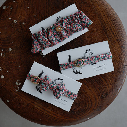 Cat-friendly cotton collar/without ribbon [Liberty/Pepper]
