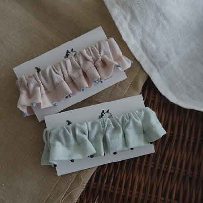 French knot embroidered ruffle collar [pink] 