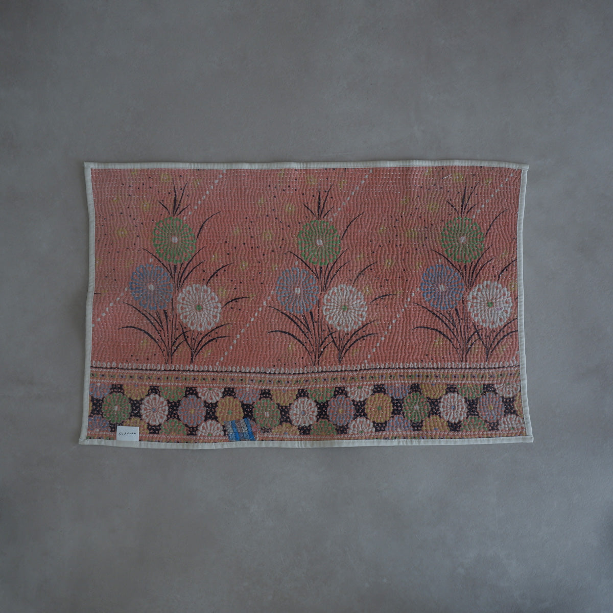 Vintage kantha kilt 멀티 매트【Green-B】