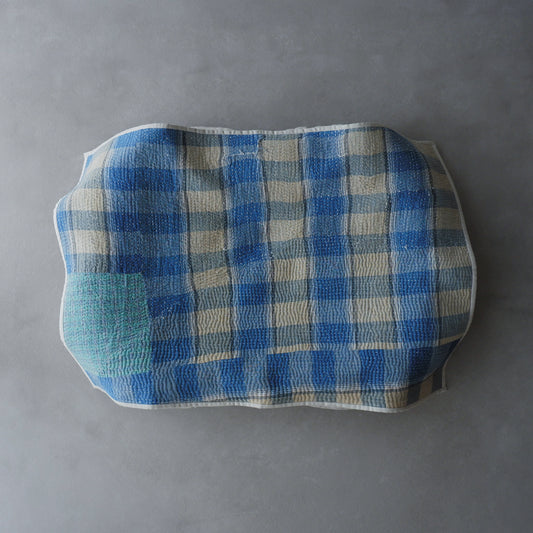 Vintage kantha kilt 멀티 매트[Blue-B]