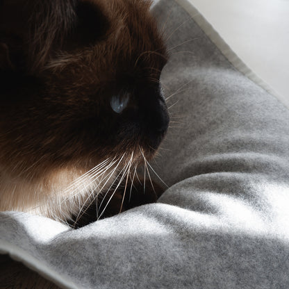 Wool Cat Blanket (ウールキャットブランケット)クォーターケット【Melange Light Gray】