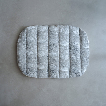 猫のための除湿マット【ハンドブロックプリント/ Gray】