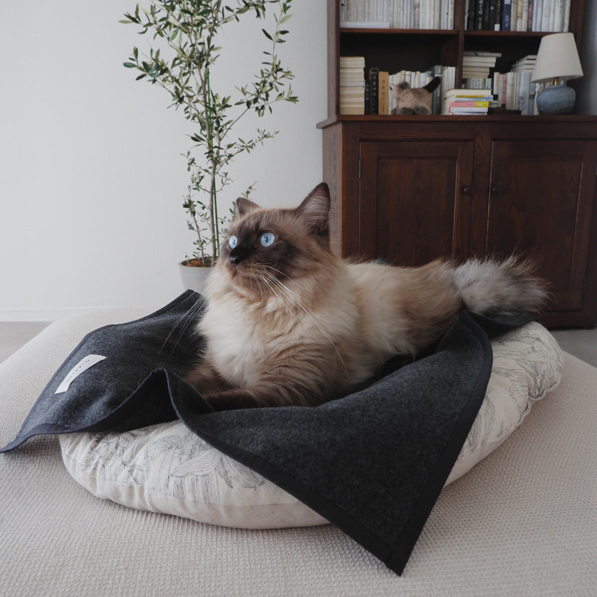Wool Cat Blanket (ウールキャットブランケット)【Melange Gray】