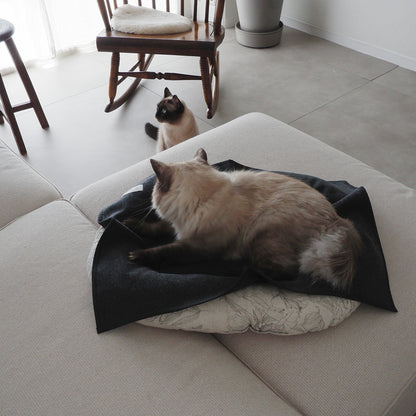 Wool Cat Blanket (ウールキャットブランケット)【Melange Gray】