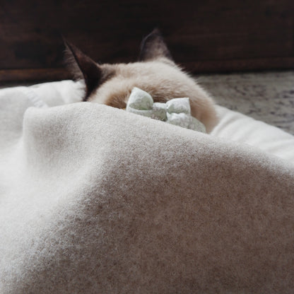Wool Cat Blanket (ウールキャットブランケット)【Melange Greige】