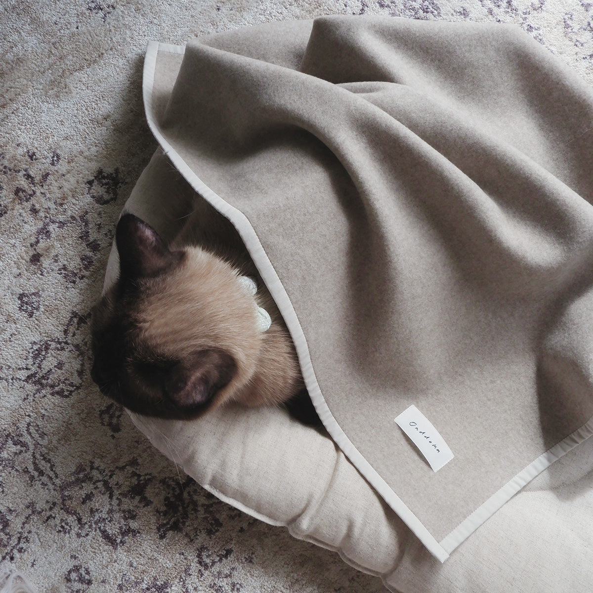 Wool Cat Blanket (ウールキャットブランケット)クォーターケット【Melange Greige】