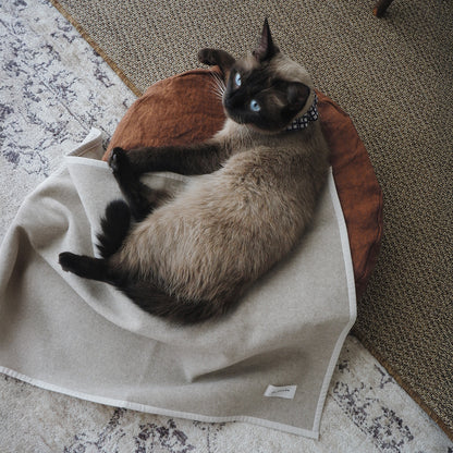 Wool Cat Blanket (ウールキャットブランケット)【Melange Greige】
