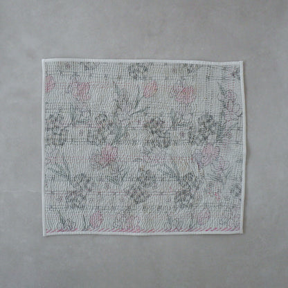 Vintage kantha kilt 멀티 매트【Blue-A】