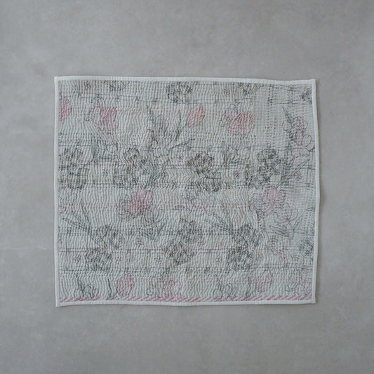 Vintage kantha kilt 멀티 매트【Blue-A】