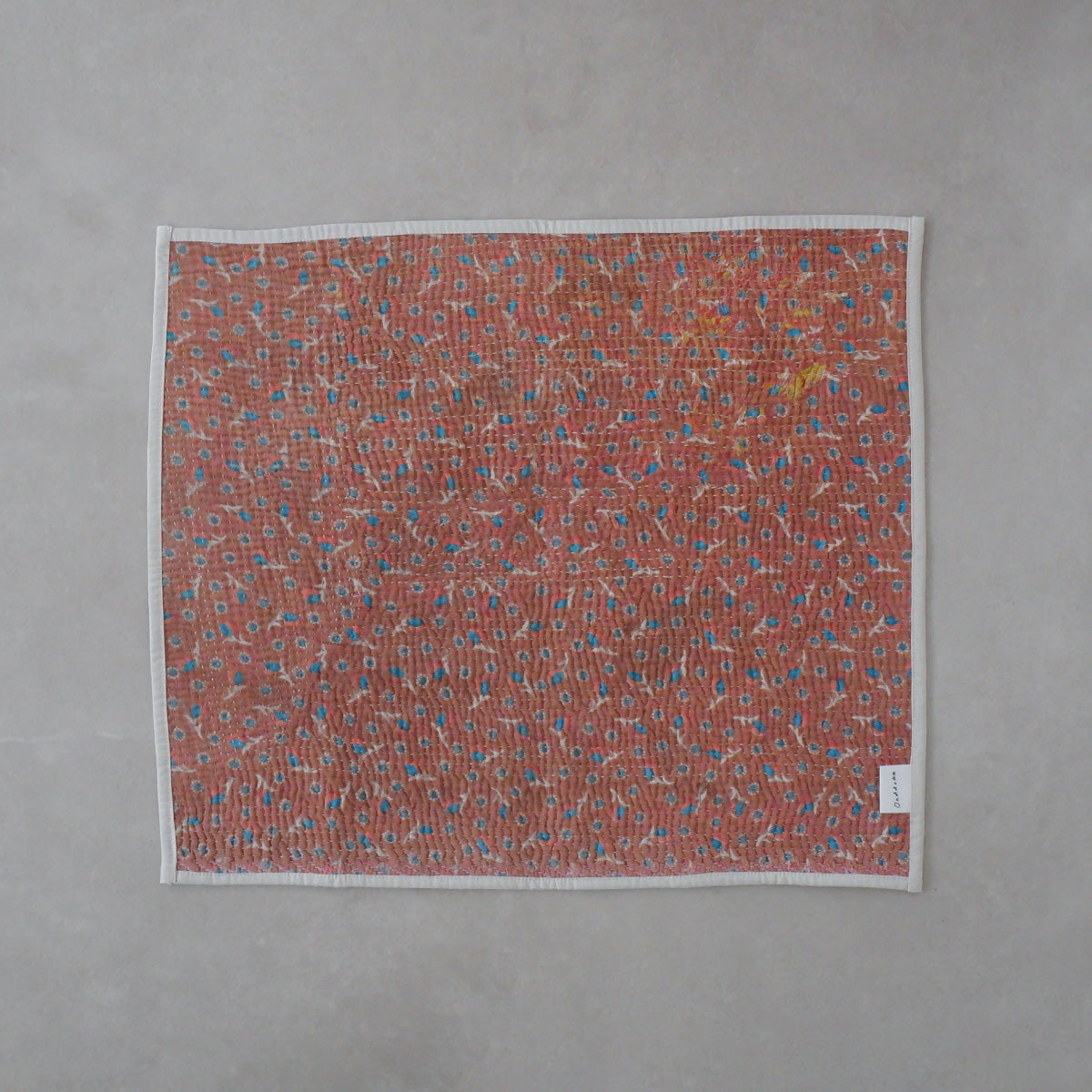 Vintage kantha kilt 멀티 매트【Blue-A】