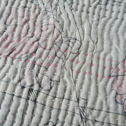 Vintage kantha kilt 멀티 매트【Blue-A】