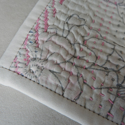 Vintage kantha kilt 멀티 매트【Blue-A】