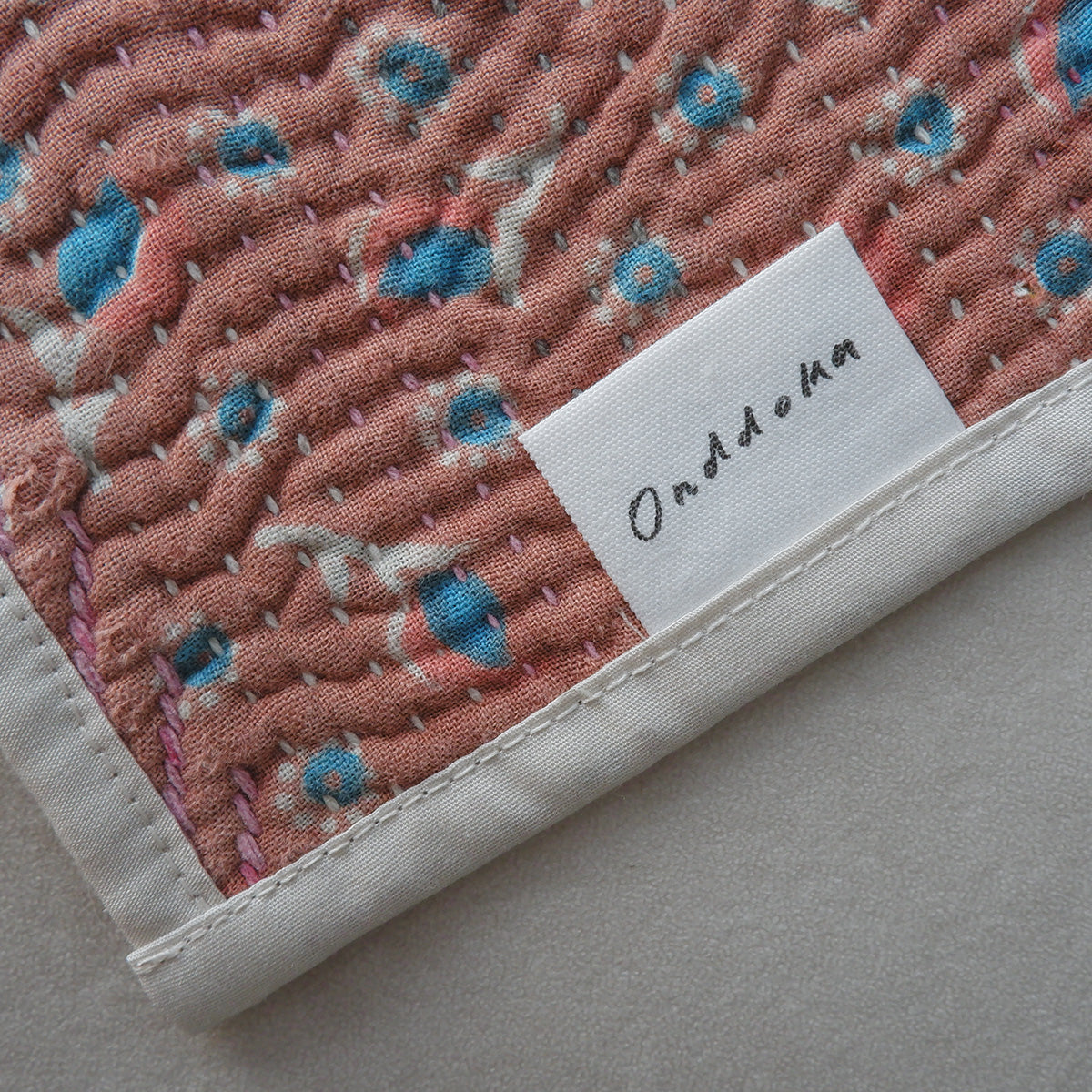 Vintage kantha kilt 멀티 매트【Blue-A】