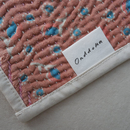 Vintage kantha kilt 멀티 매트【Blue-A】