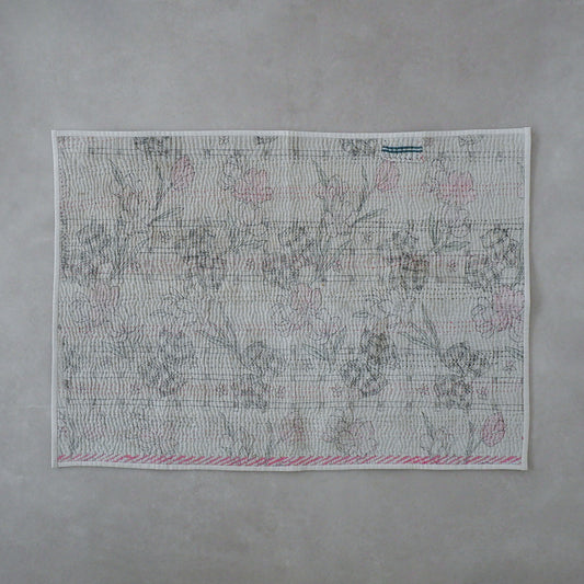 Vintage kantha kilt 멀티 매트【Blue-A】