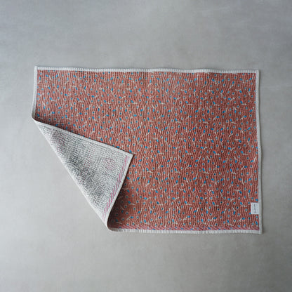 Vintage kantha kilt 멀티 매트【Blue-A】