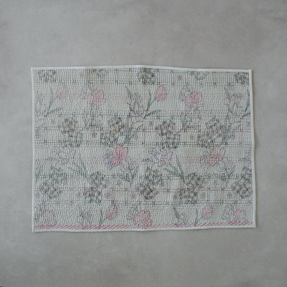 Vintage kantha kilt 멀티 매트【Blue-A】