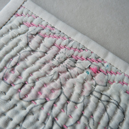 Vintage kantha kilt 멀티 매트【Blue-A】