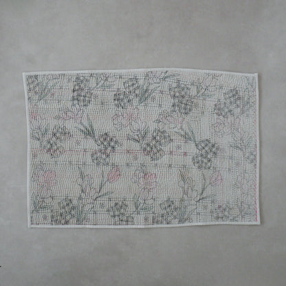 Vintage kantha kilt 멀티 매트【Blue-A】