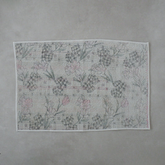 Vintage kantha kilt 멀티 매트【Blue-A】
