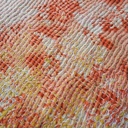 Vintage kantha kilt 멀티 매트【Blue-A】