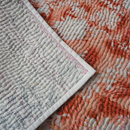 Vintage kantha kilt 멀티 매트【Blue-A】