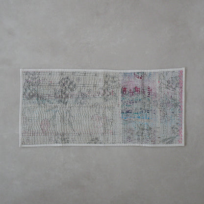 Vintage kantha kilt 멀티 매트【Blue-A】