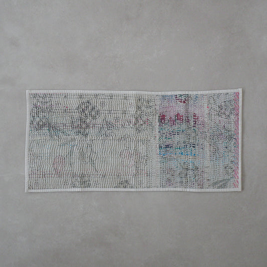 Vintage kantha kilt 멀티 매트【Blue-A】