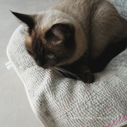 Vintage kantha kilt 멀티 매트【Blue-A】